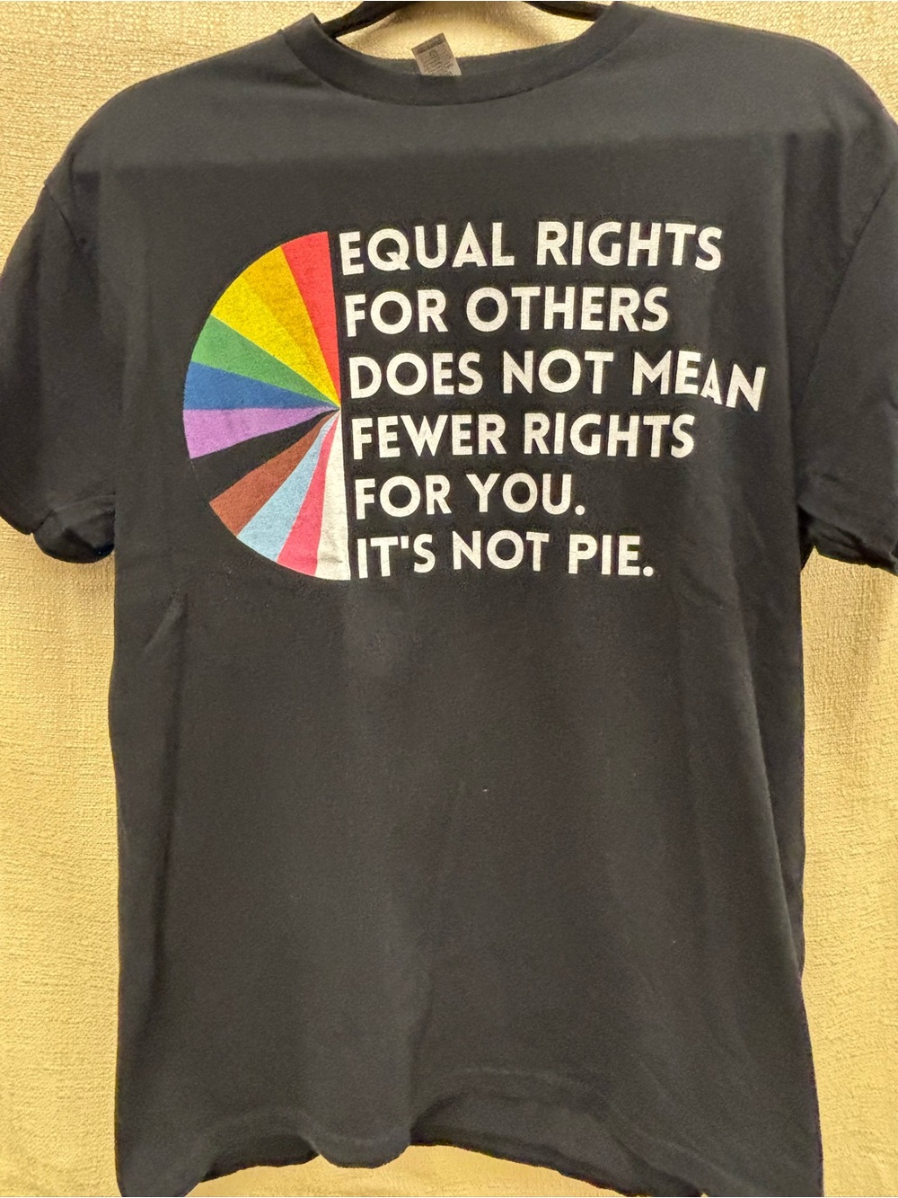 Equal Rights Rainbow Pie Graphic Tee - Black